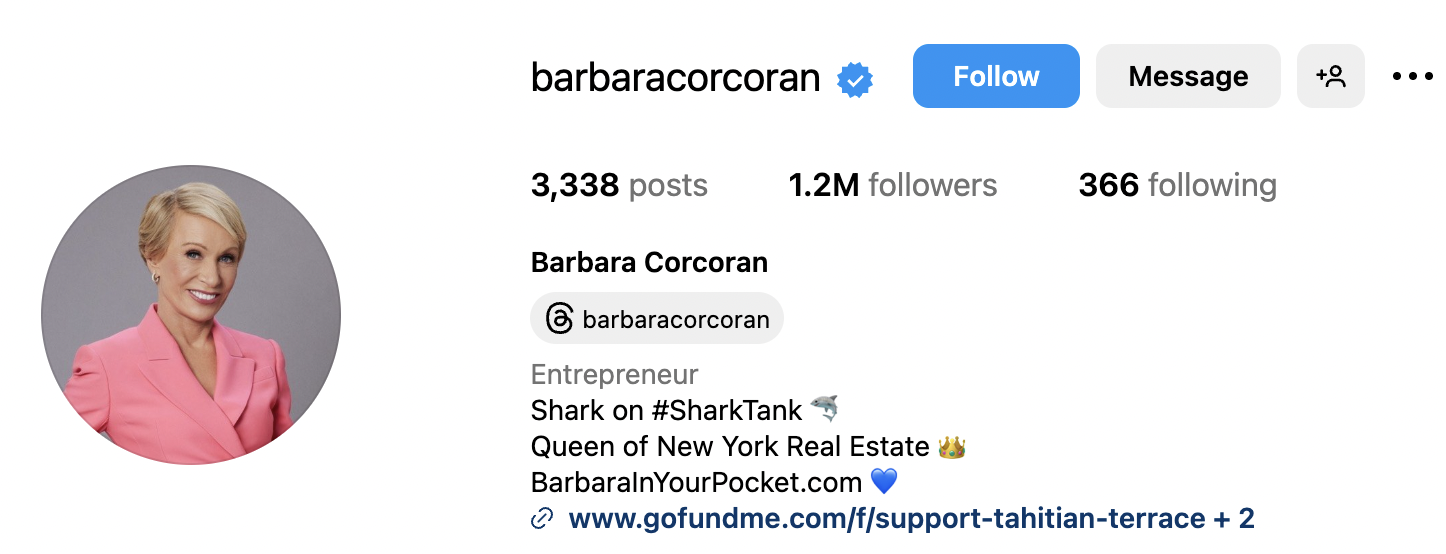 Barbara Corcoran, real estate pioneer and Shark Tank investor, confidently smiling in a pink blazer