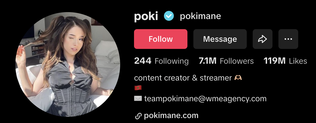 Pokimane Instagram